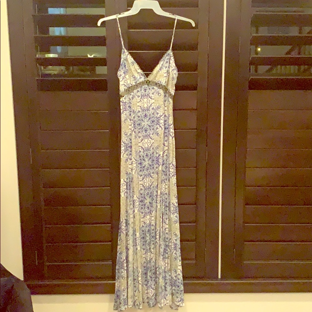Blue/green maxi dress.